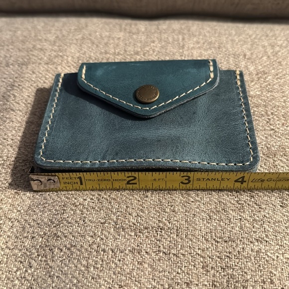 Portland Leather Goods Love Bug Wallet in Aqua - Picture 4 of 5